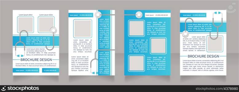 First aid for bone and joint injuries blank brochure layout design. Vertical poster template set with empty copy space for text. Premade corporate reports collection. Editable flyer paper pages. First aid for bone and joint injuries blank brochure layout design