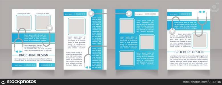 First aid for bone and joint injuries blank brochure layout design. Vertical poster template set with empty copy space for text. Premade corporate reports collection. Editable flyer paper pages. First aid for bone and joint injuries blank brochure layout design