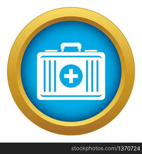 First aid icon blue vector isolated on white background for any design. First aid icon blue vector isolated