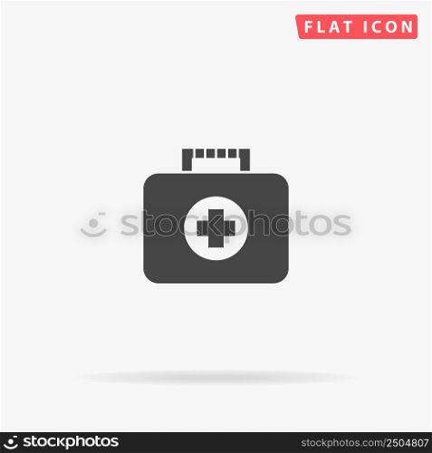 First aid kit flat vector icon. Hand drawn style design illustrations.. First aid kit flat vector icon. Hand drawn style design illustrations