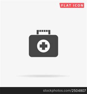 First aid kit flat vector icon. Hand drawn style design illustrations.. First aid kit flat vector icon. Hand drawn style design illustrations