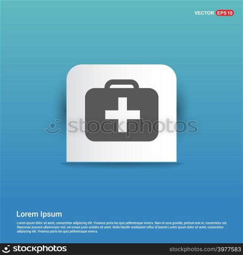 First aid kit icon - Blue Sticker button