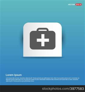 First aid kit icon - Blue Sticker button