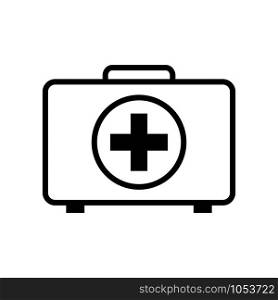 First aid kit icon in trendy flat style isolated on white background