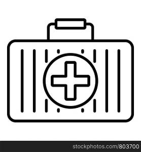 First aid kit icon. Outline first aid kit vector icon for web design isolated on white background. First aid kit icon, outline style