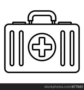 First aid kit icon. Outline first aid kit vector icon for web design isolated on white background. First aid kit icon, outline style