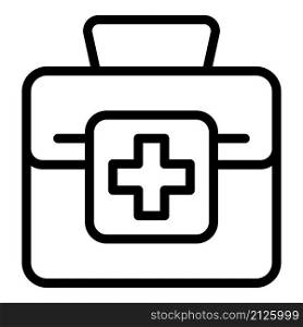 First aid kit icon outline vector. Emergency box. Case bag. First aid kit icon outline vector. Emergency box
