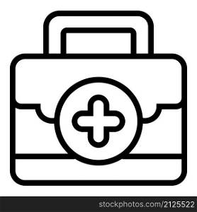 First aid kit icon outline vector. Emergency box. Health bag case. First aid kit icon outline vector. Emergency box