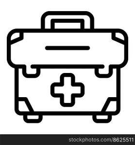 First aid kit icon outline vector. Emergency box. Health case. First aid kit icon outline vector. Emergency box