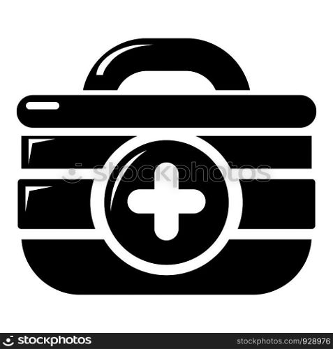 First aid kit icon . Simple illustration of first aid kit vector icon for web design isolated on white background. First aid kit icon , simple style
