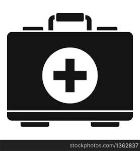 First aid kit icon. Simple illustration of first aid kit vector icon for web design isolated on white background. First aid kit icon, simple style
