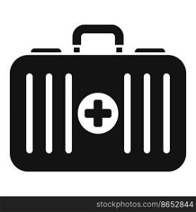 First aid kit icon simple vector. Physical therapist. Rehab exercise. First aid kit icon simple vector. Physical therapist