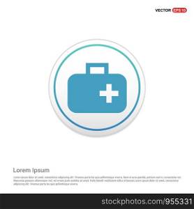 First aid kit icon - white circle button