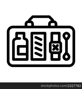 first aid kit line icon vector. first aid kit sign. isolated contour symbol black illustration. first aid kit line icon vector illustration
