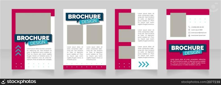 First impression at interview blank brochure design. Template set with copy space for text. Premade corporate reports collection. Editable 4 paper pages. Rubik Black, Regular, Light fonts used. First impression at interview blank brochure design