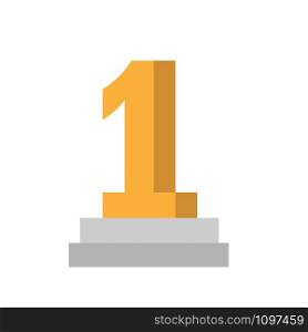 first place trophy icon on white background. flat style. number one trophy award icon for your web site design, logo, app, UI. first place award symbol. award sign.