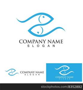 Fish abstract icon design logo template,Creative vector symbol of fishing club or online shop.  