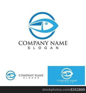 Fish abstract icon design logo template,Creative vector symbol of fishing club or online shop.  