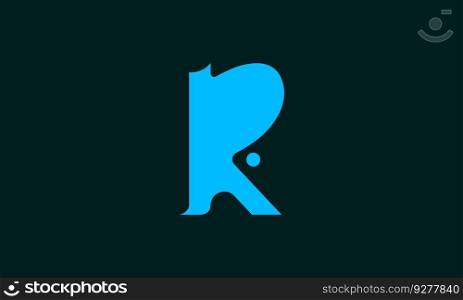 Fish and letter r logo Royalty Free Vector Image