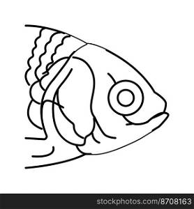 fish animal zoo line icon vector. fish animal zoo sign. isolated contour symbol black illustration. fish animal zoo line icon vector illustration