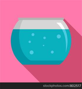 Fish aquarium icon. Flat illustration of fish aquarium vector icon for web design. Fish aquarium icon, flat style