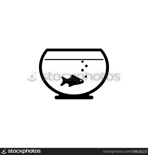 Fish. Aquarium vector icon. Simple flat symbol on white background. fish, aquarium icon