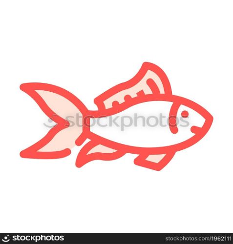 fish aquatic color icon vector. fish aquatic sign. isolated symbol illustration. fish aquatic color icon vector illustration