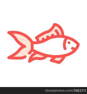 fish aquatic color icon vector. fish aquatic sign. isolated symbol illustration. fish aquatic color icon vector illustration
