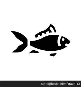 fish aquatic glyph icon vector. fish aquatic sign. isolated contour symbol black illustration. fish aquatic glyph icon vector illustration