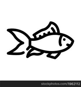 fish aquatic line icon vector. fish aquatic sign. isolated contour symbol black illustration. fish aquatic line icon vector illustration