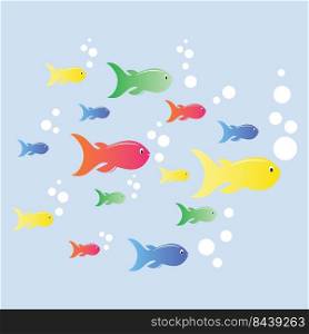 Fish background template vector design