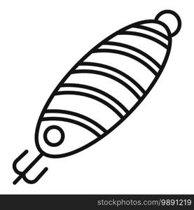 Fish bait extreme icon. Outline fish bait extreme vector icon for web design isolated on white background. Fish bait extreme icon, outline style