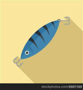 Fish bait icon. Flat illustration of fish bait vector icon for web design. Fish bait icon, flat style