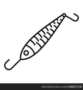 Fish bait leisure icon. Outline fish bait leisure vector icon for web design isolated on white background. Fish bait leisure icon, outline style