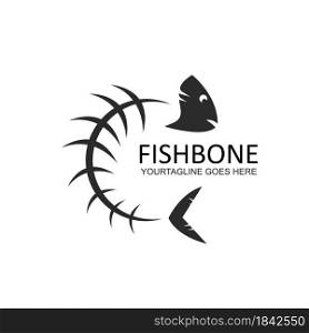 fish bone icon vector illustration design template web