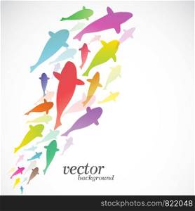 Fish design on white background - Vector Illustration