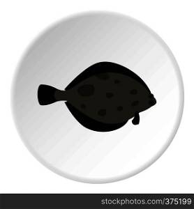 Fish flounder icon. Flat illustration of fish flounder vector icon for web. Fish flounder icon, flat style