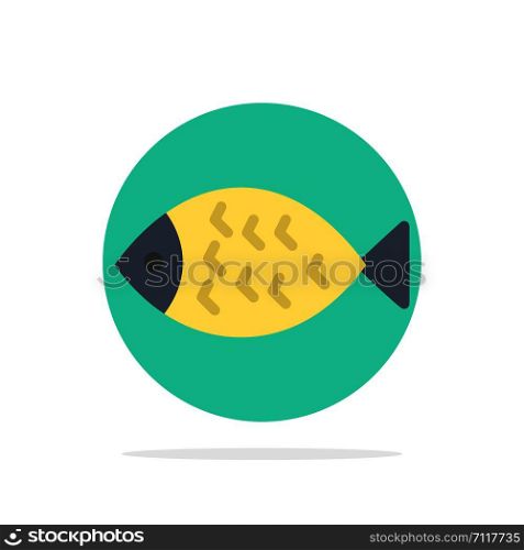 Fish, Food, Easter, Eat Abstract Circle Background Flat color Icon