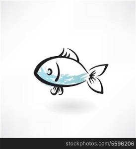 fish grunge icon