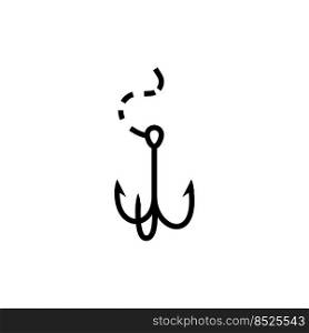 fish hook icon vector design templates white on background