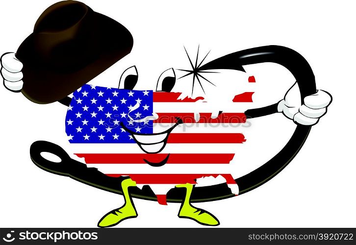 fish hook with the united states and the cocked hat