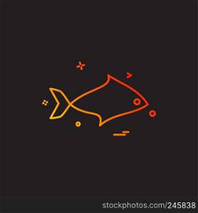 Fish icon design vector 