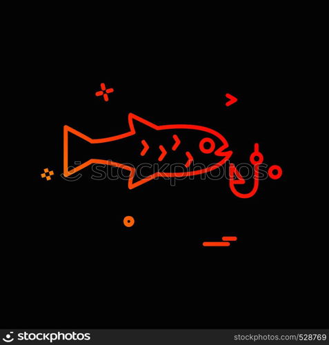 Fish icon design vector