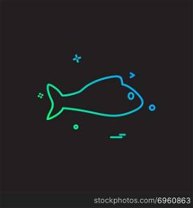 Fish icon design vector
