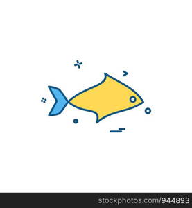 Fish icon design vector