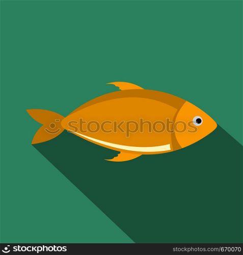 Fish icon. Flat illustration of fish vector icon for web. Fish icon, flat style.