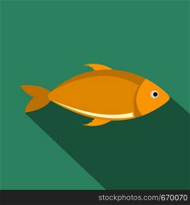 Fish icon. Flat illustration of fish vector icon for web. Fish icon, flat style.