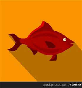 Fish icon. Flat illustration of fish vector icon for web. Fish icon, flat style