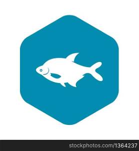 Fish icon in simple style isolated vector illustration. Fish icon, simple style