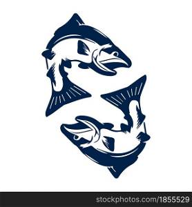 Fish icon logo company. isolated on white background.